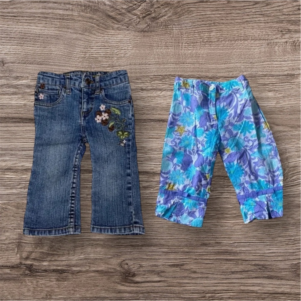 RUGGED BEAR CHEROKEE GUC GIRLS BOUTIQUE PANTS BOTTOMS DENIM JEANS PURPLE SIZE 3